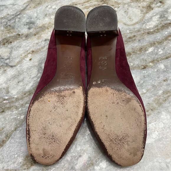 Tory Burch Evelyn 45mm Block Heel Pump Port Suede Leather Women’s 6.5 - Picture 12 of 15